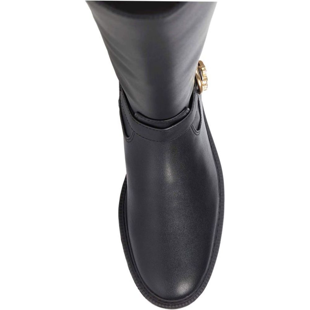 Coach Womens Farrah Logo Buckle Leather Boots 10 B Black - NIB $275 - Picture 4 of 7